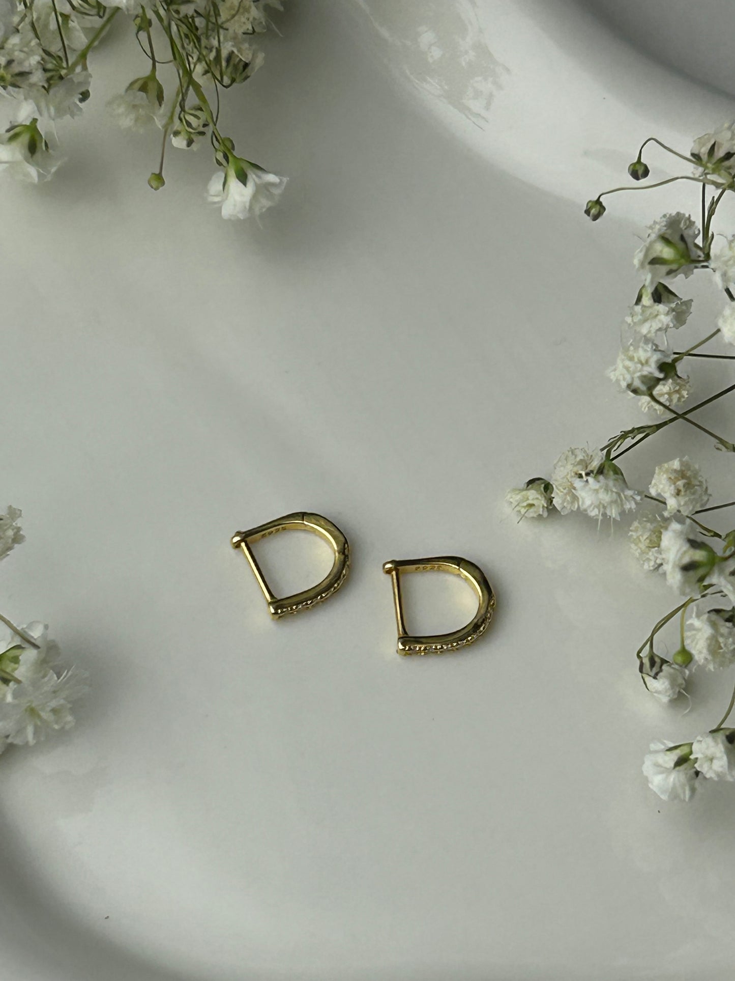 Gold Mia Pavé Huggies 12mm