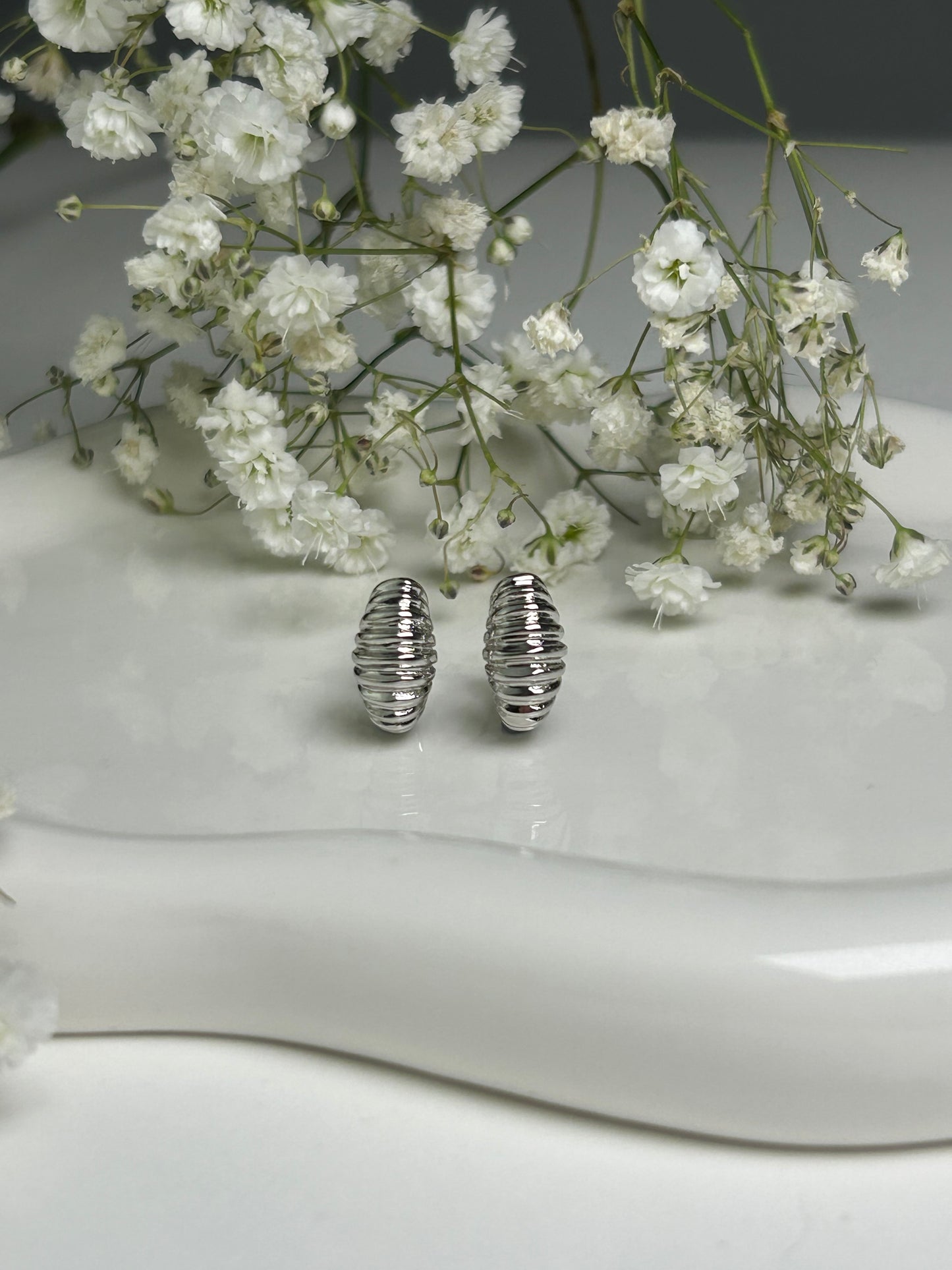 Silver Croissant Huggies